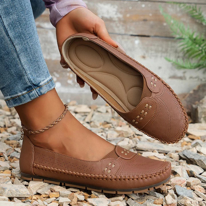 Flat Slip On Loafers with Rounded Toe for All Day Comfort