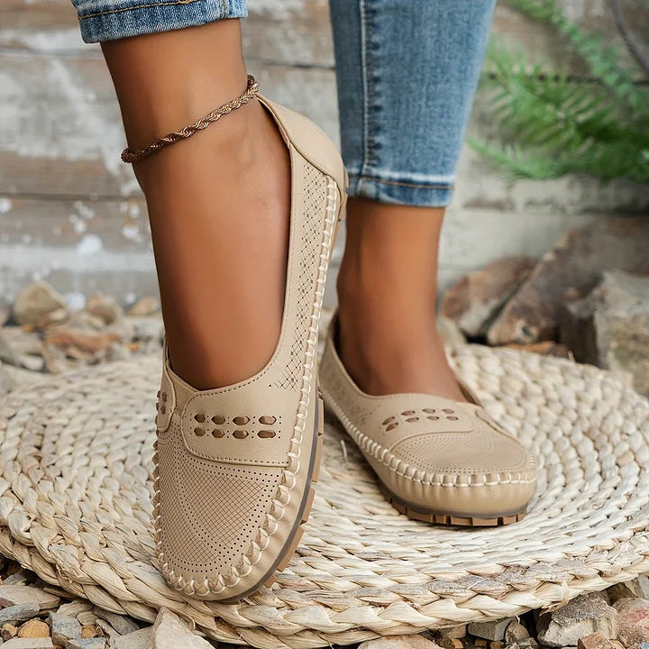 Flat Slip On Loafers with Rounded Toe for All Day Comfort