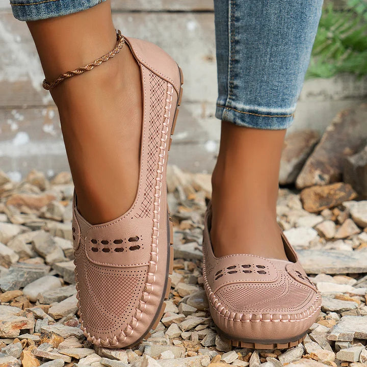 Flat Slip On Loafers with Rounded Toe for All Day Comfort