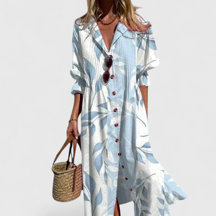 Elegant Boho Dress Women's Vibrant Colorful Print Casual Chic