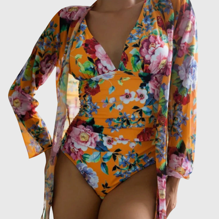 Handcrafted Floral Swimsuit Set