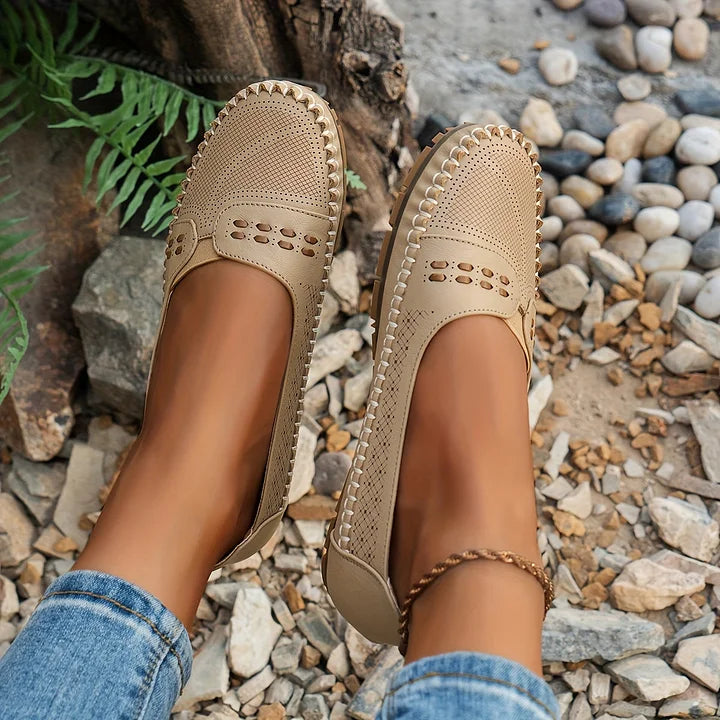 Flat Slip On Loafers with Rounded Toe for All Day Comfort