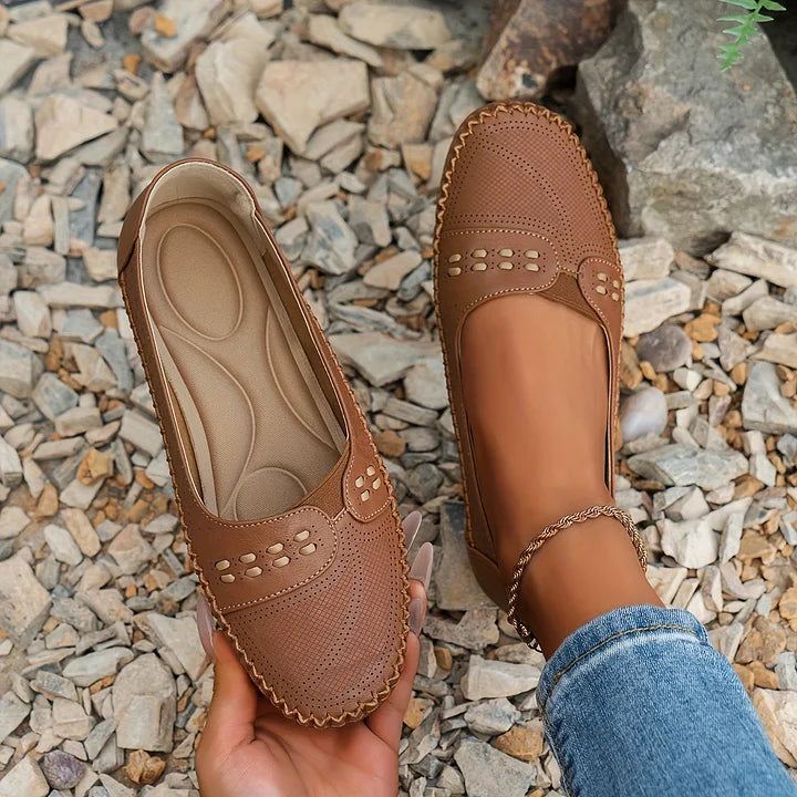 Flat Slip On Loafers with Rounded Toe for All Day Comfort