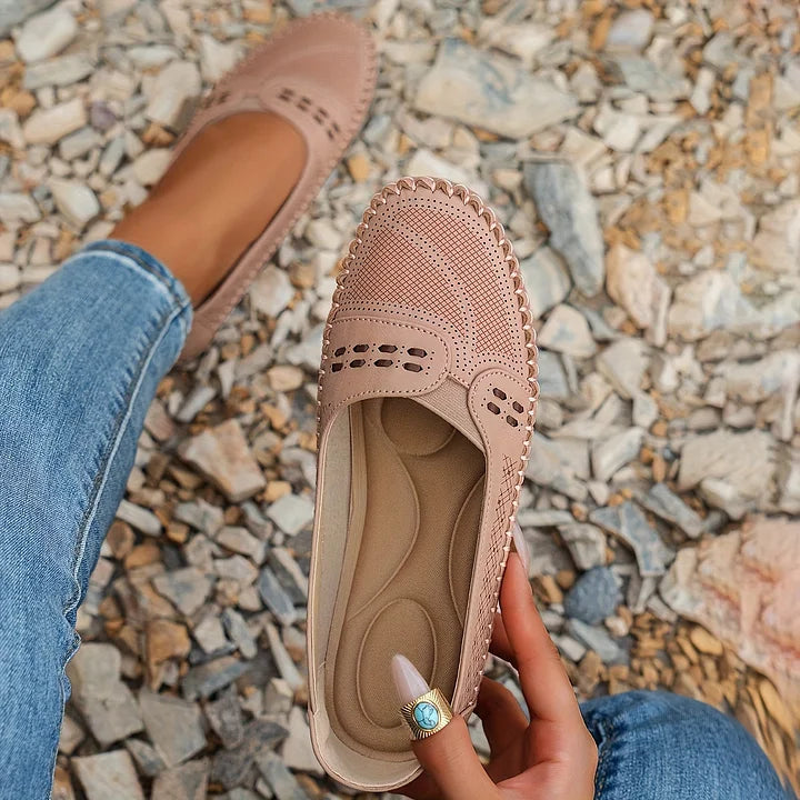 Flat Slip On Loafers with Rounded Toe for All Day Comfort