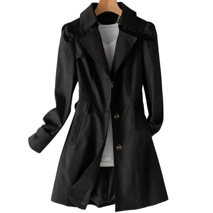 Belted Trench Coat Women's Classic Fit Long Sleeve Outerwear
