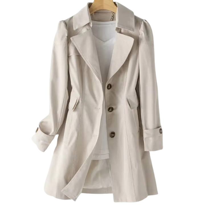 Belted Trench Coat Women's Classic Fit Long Sleeve Outerwear