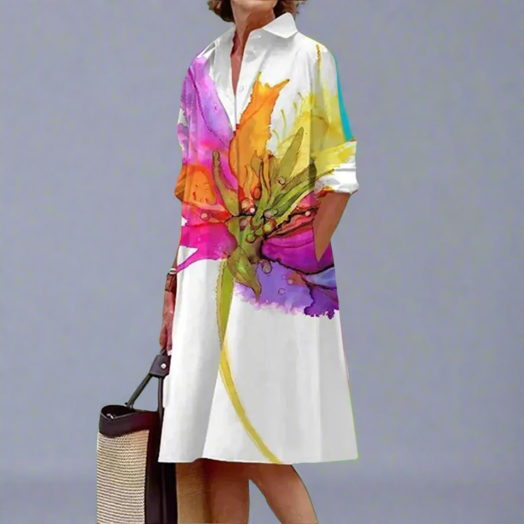 Relaxed Fit White Summer Dress Flattering Travel-Ready Casual