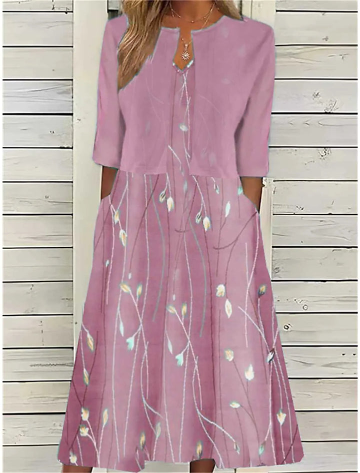 Effortless Midi Dress Breathable Lightweight Versatile Day to Eve