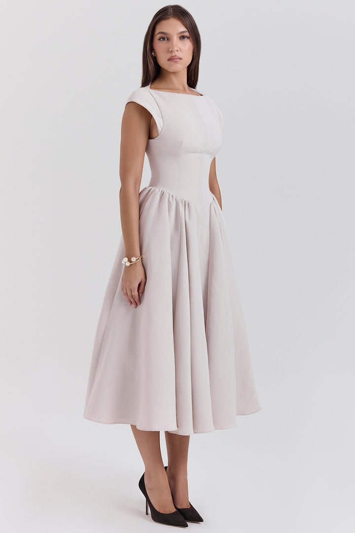Women's Midi Dress Flowy Relaxed Fit