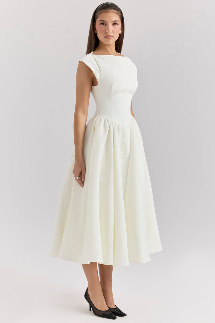 Women's Midi Dress Flowy Relaxed Fit