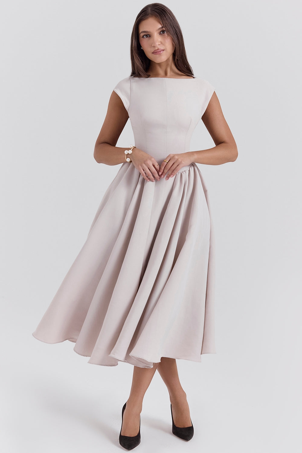 Women's Midi Dress Flowy Relaxed Fit