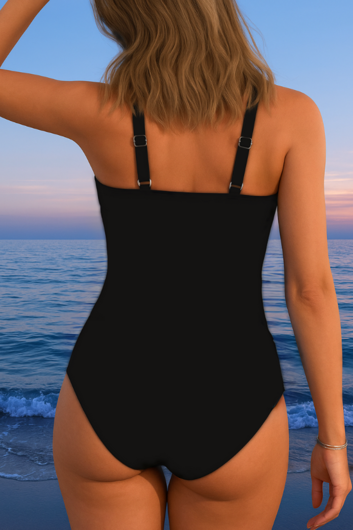 Women's Tummy Control Swimsuit Surplice Print Slimming Flattering