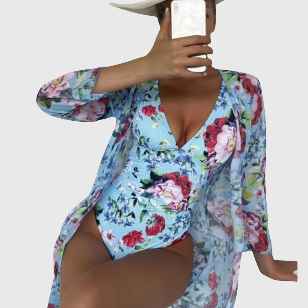 Handcrafted Floral Swimsuit Set